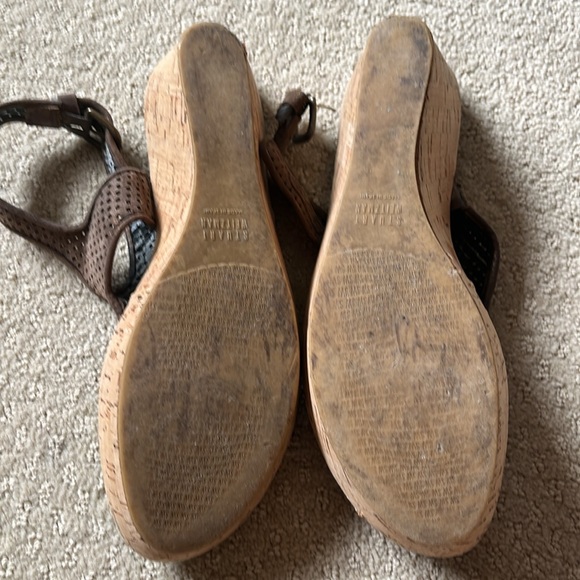 Stuart  Weitzman size 10 brown suede sandals with cork wedge - Picture 2 of 5